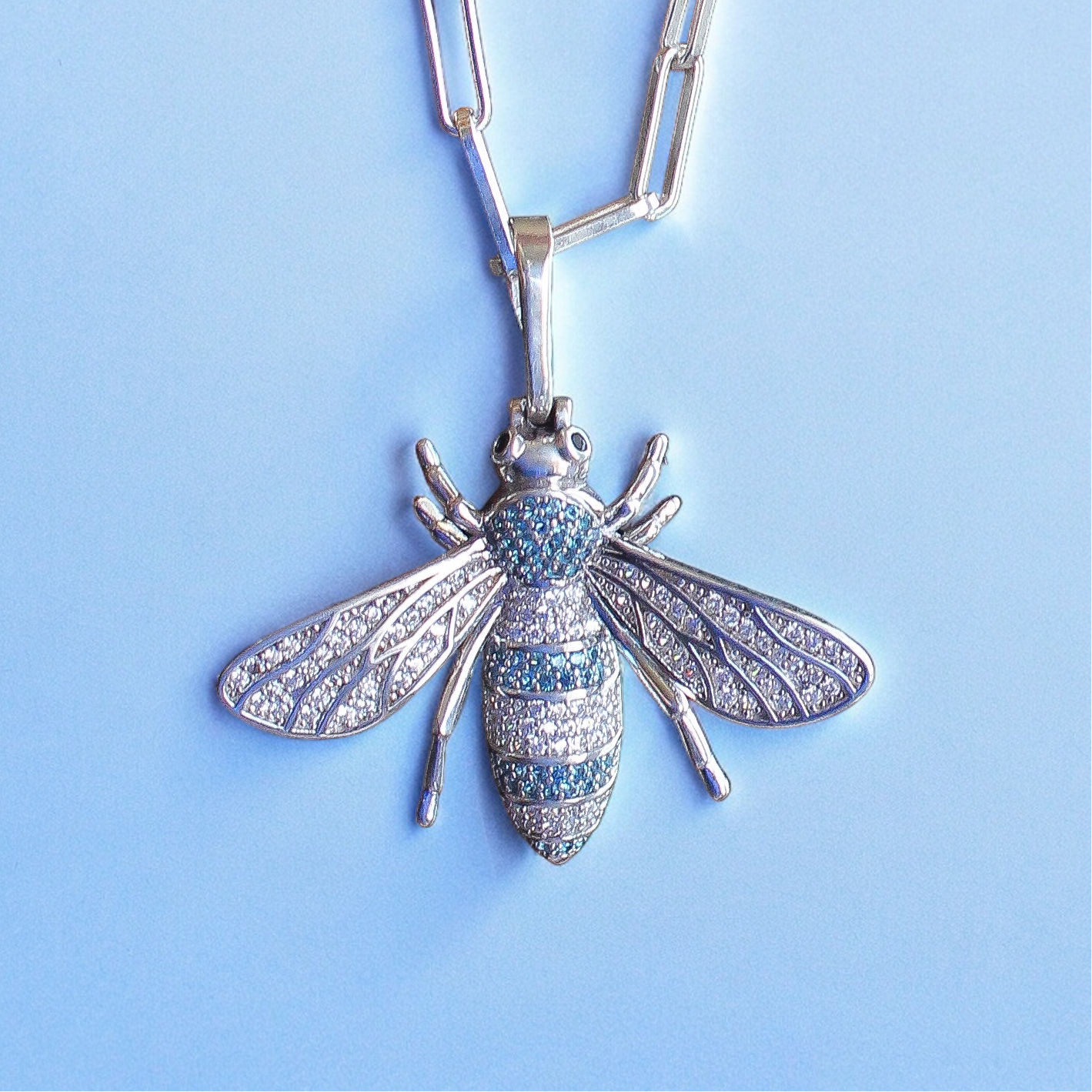 collar de abeja plata 925