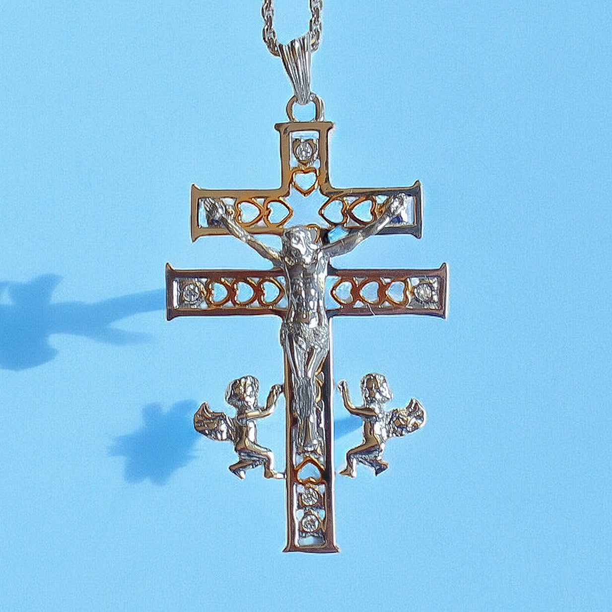 cruz de caravaca plata 925