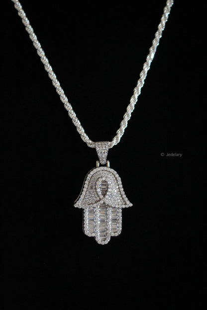 Hamsa collar de plata 925