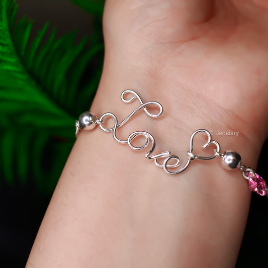 Love pulsera de plata 925