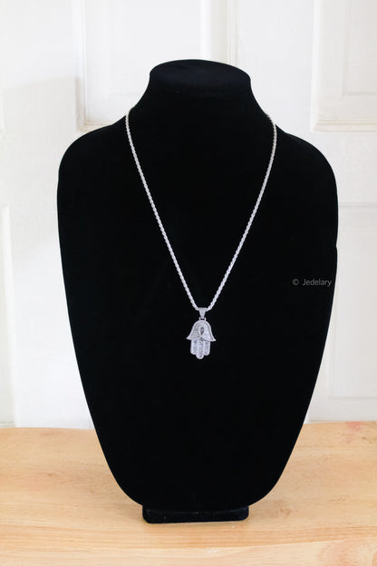 Hamsa collar de plata 925