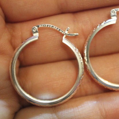 Silver 925 hoop earrings